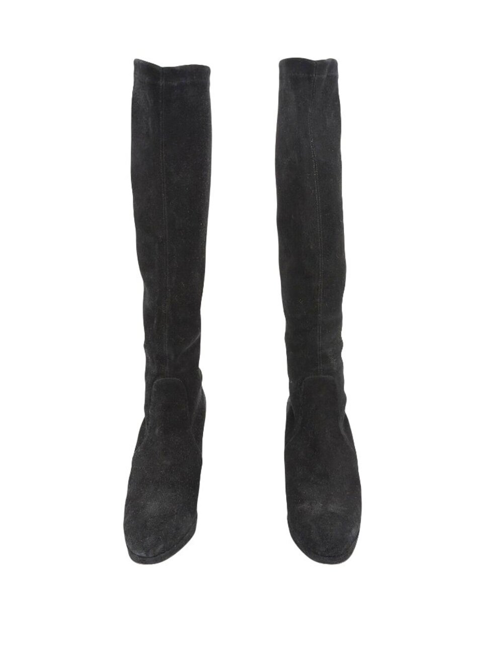 L.K. Bennett Belle Black Suede Womens Knee-High Stiletto Heel Boots Womens 7 - Picture 3 of 9